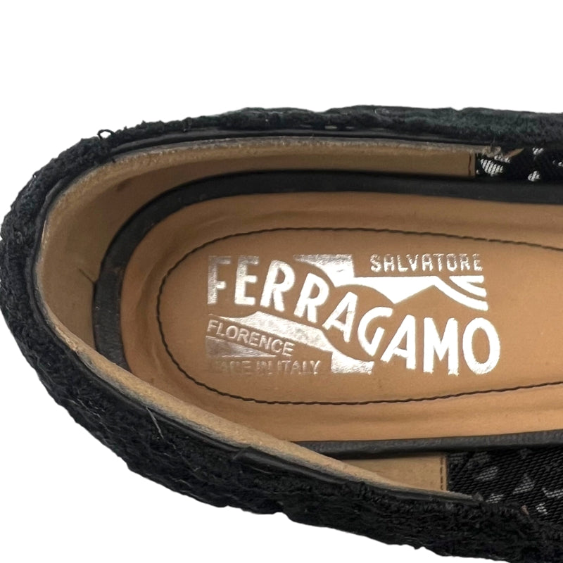 サルヴァトーレ・フェラガモ Salvatore Ferragamo ヴァラリボン レースパンプス ブラック US8(約25.5cm) レース レディース パンプス