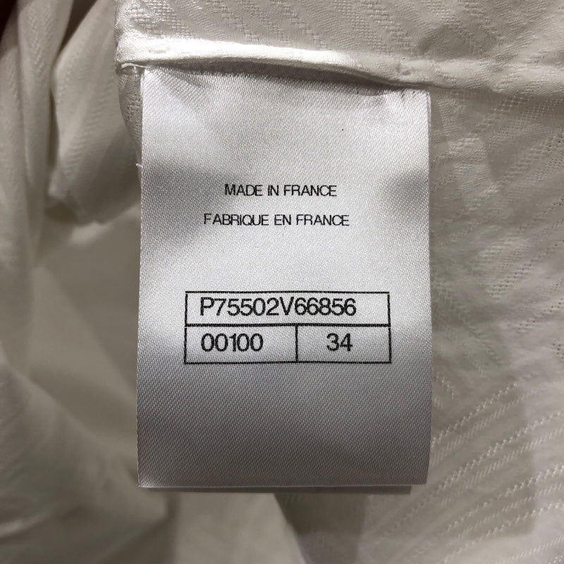 シャネル CHANEL ココマークボダンフリルギャザーブラウス P75502 コットン レディース ブラウス
