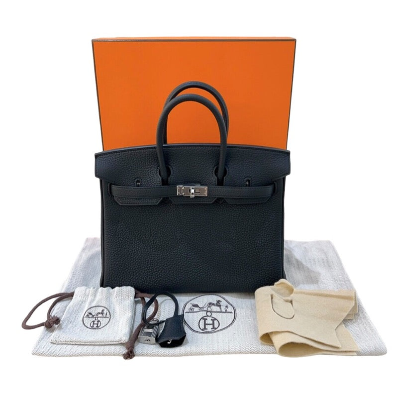 エルメス HERMES バーキン25 W刻 (2024年製) ブラック　シルバー金具 ヴォートゴ レディース ハンドバッグ