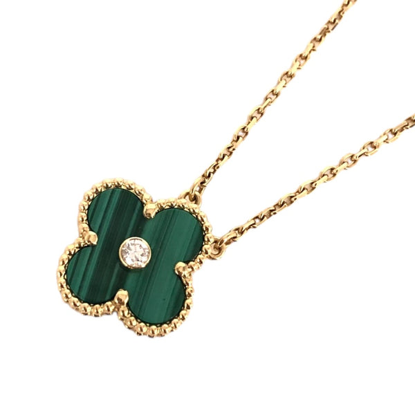 ヴァンクリーフ＆アーペル Van Cleef & Arpels ヴィンテージ アルハンブラ ネックレス マラカイト  750YG ジュエリー