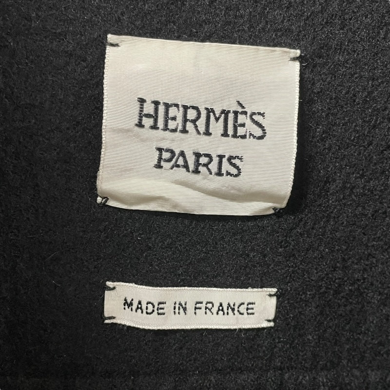 【クールに決まる】HERMES カシミヤジャケット エルメス HERMES ダブルフェイスカシミヤジャケット ブラック