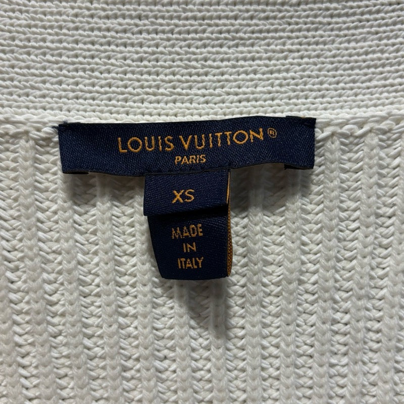 ルイ・ヴィトン LOUIS VUITTON ノーティカルロングカーディガン 1AFLOQ ホワイト コットン レディース カーディガン