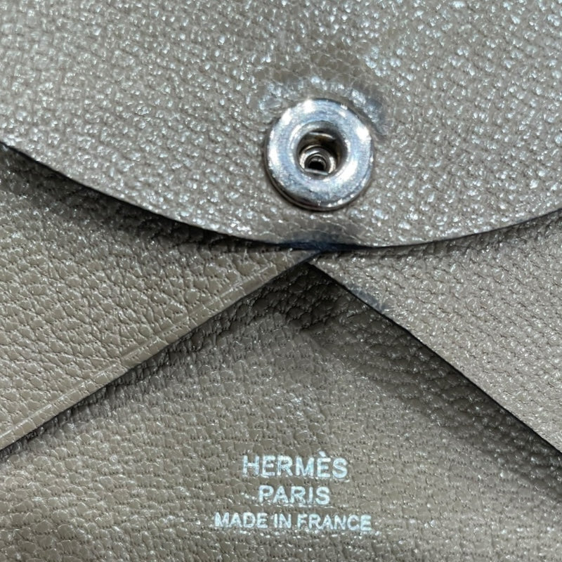 エルメス HERMES カルヴィデュオ ベージュ エトゥープ ユニセックス コインケース