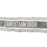 クリスチャン・ディオール Christian Dior ミッツァ グレー×ホワイト シルク レディース スカーフ