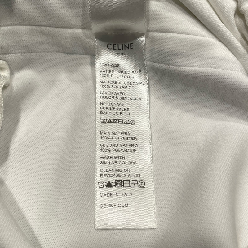 セリーヌ CELINE トリオンフロゴジャージーショートパンツ ホワイト ポリエステル レディース ショートパンツ