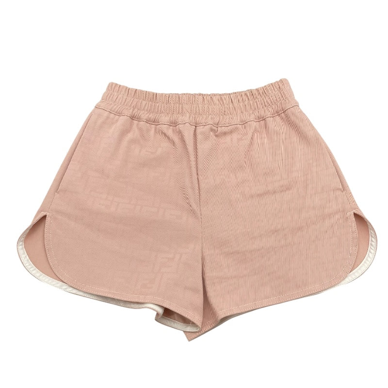 フェンディ FENDI FF総柄ショートパンツ FLP761 ピンク コットン レディース ショートパンツ