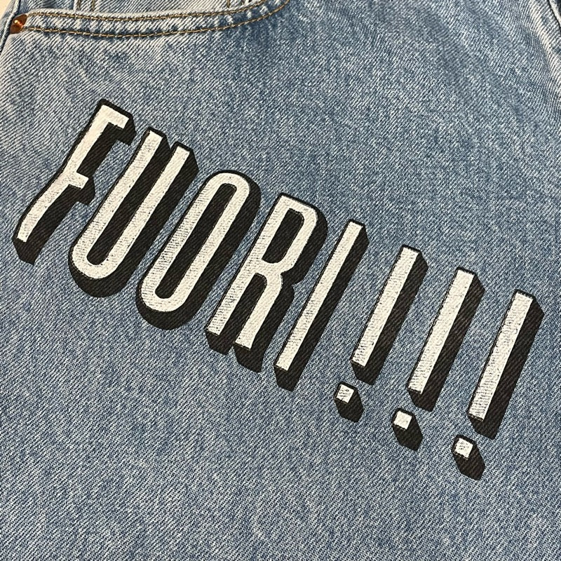 グッチ GUCCI FUORI 総柄プリントデニムパンツ 742915 ブルー