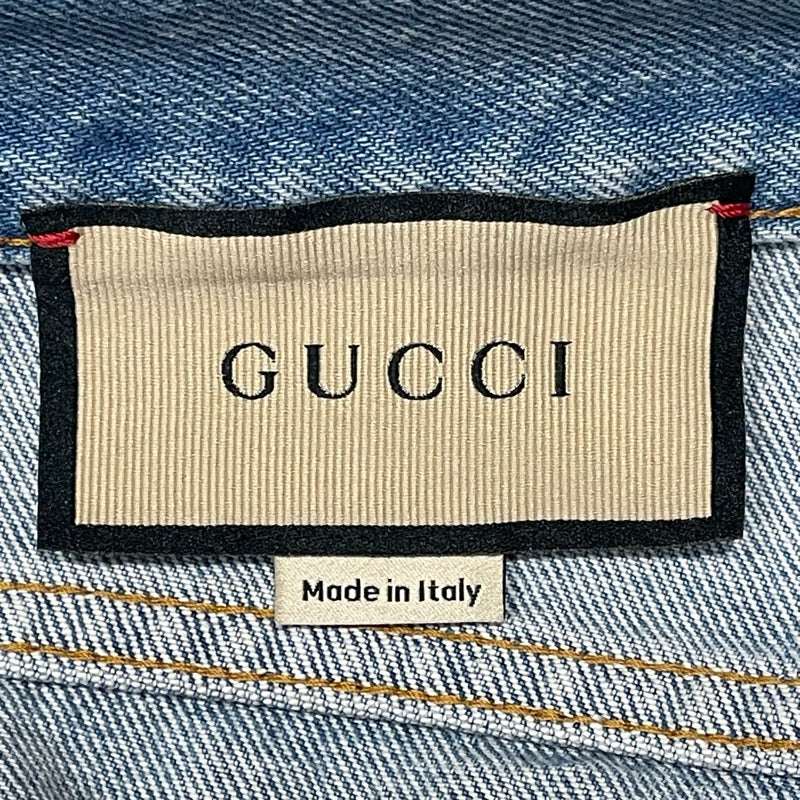 グッチ GUCCI FUORI 総柄プリントデニムパンツ 742915 ブルー