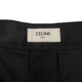 セリーヌ CELINE マーガレット ワイドスラックスパンツ 2P580650D ブラック 40(約Mサイズ) 表地：ウール/裏地:コットン レディース その他ボトムス