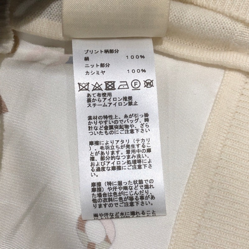 エルメス HERMES Do Re Boucles ツイルレーヌニットシャツ 3H2818D4 アイボリー カシミア レディース 半袖Ｔシャツ