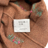 シャネル CHANEL 花柄カシミヤニットセーター＆スカートセットアップ P73818/P73822 ブラウン カシミヤ レディース セットアップ