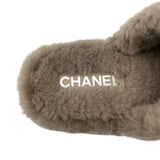 シャネル CHANEL ココマークファーミュール サンダル G45984 36(約23cm) ベージュ ファー レディース サンダル