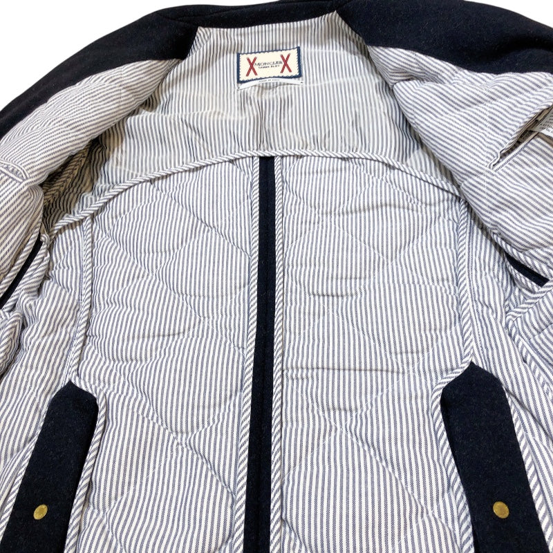 モンクレールガムブルー MONCLER GAMME BLEU GIACCA ブレザーダウンジャケット A23913002100 ネイビー ウール メンズ ダウンジャケット
