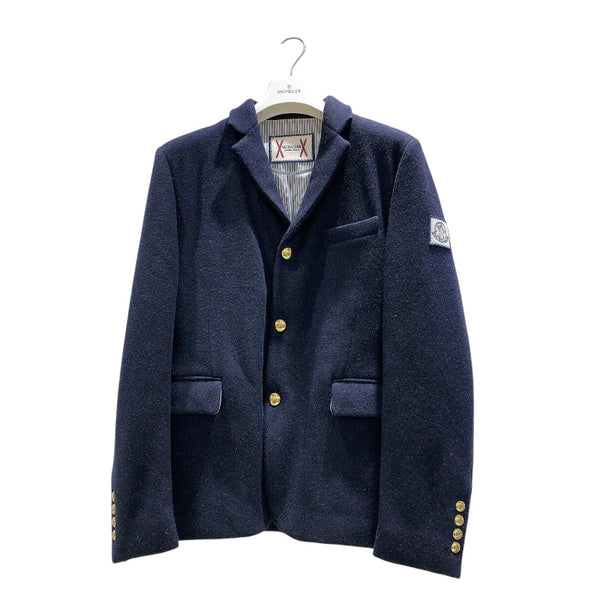 モンクレールガムブルー MONCLER GAMME BLEU GIACCA ブレザーダウンジャケット A23913002100 ネイビー ウール メンズ ダウンジャケット