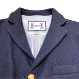 モンクレールガムブルー MONCLER GAMME BLEU GIACCA ブレザーダウンジャケット A23913002100 ネイビー ウール メンズ ダウンジャケット