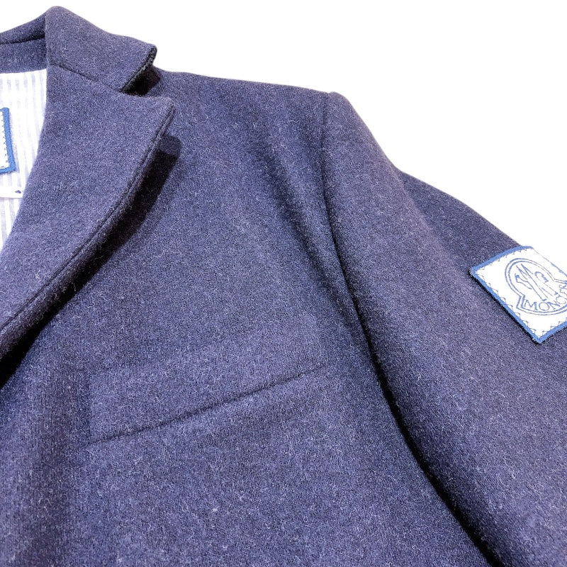 モンクレールガムブルー MONCLER GAMME BLEU GIACCA ブレザーダウンジャケット A23913002100 ネイビー ウール メンズ ダウンジャケット