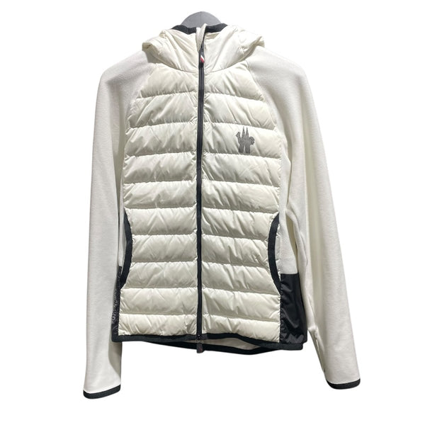 モンクレール MONCLER ダウンフリースパーカー ホワイト ナイロン/ポリエステル/ポリウレタン メンズ パーカー