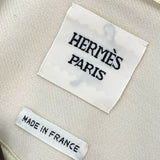 エルメス HERMES ウール ロング コート アイボリー ウール レディース その他アウター