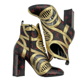 ルイ・ヴィトン LOUIS VUITTON Queen of Hearts　モノグラムインフラルージュショートブーツ ブラック レディース ブーツ