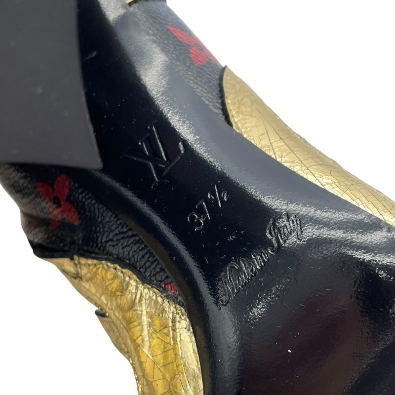 ルイ・ヴィトン LOUIS VUITTON Queen of Hearts　モノグラムインフラルージュショートブーツ ブラック レディース ブーツ