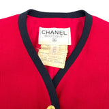 シャネル CHANEL ヴィンテージツイードセットアップ レッド ウール レディース セットアップ