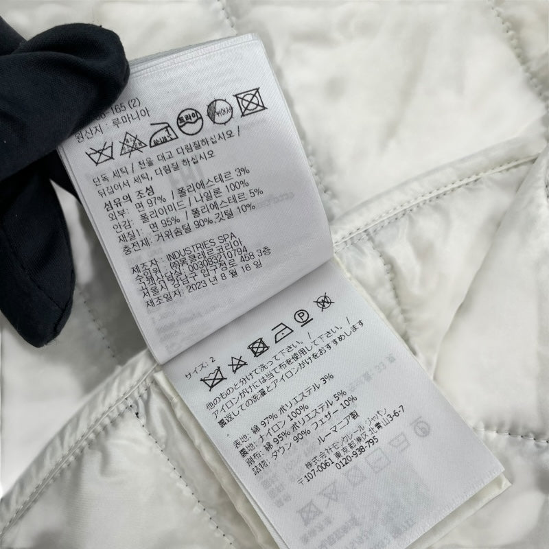 モンクレール MONCLER ELIADI ノーカラーツイードダウンジャケット ブラック ウール レディース ダウンジャケット