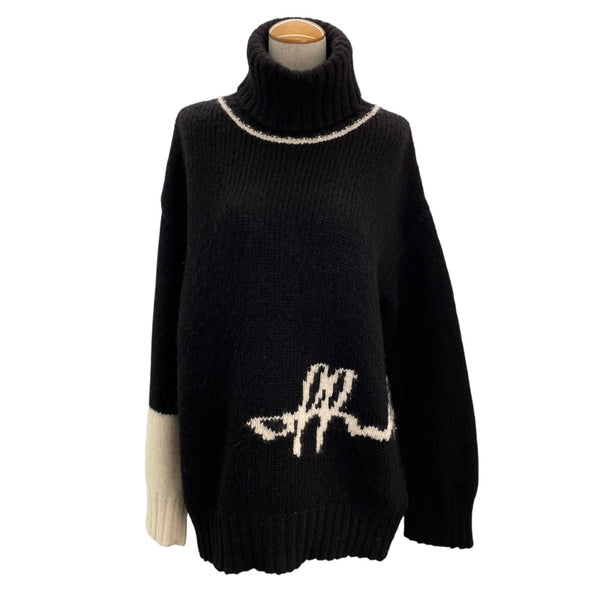 オフホワイト OFF-WHITE バイカラーモヘアニットセーター OWHF008E20KNI001 ブラック モヘア レディース セーター