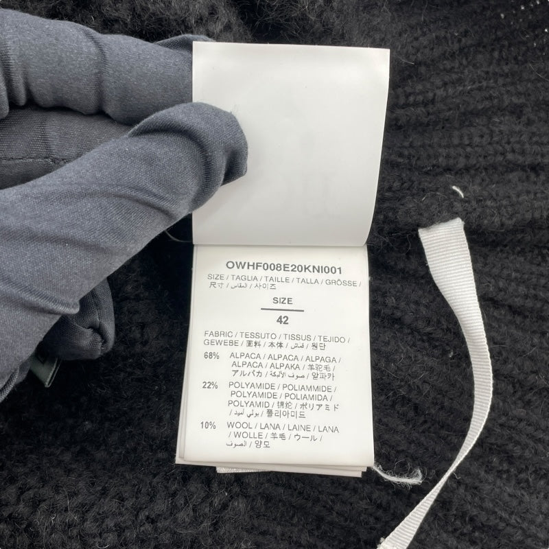 オフホワイト OFF-WHITE バイカラーモヘアニットセーター OWHF008E20KNI001 ブラック モヘア レディース セーター