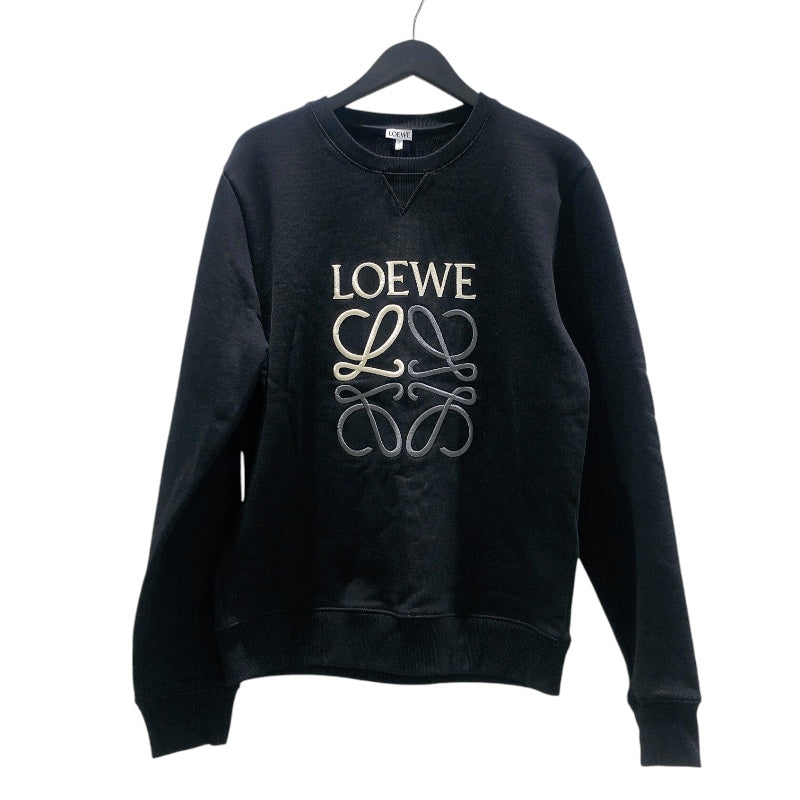 ロエベ LOEWE アナグラムロゴ刺繍スウェットシャツ H526Y24J07 ブラック コットン メンズ スウェット