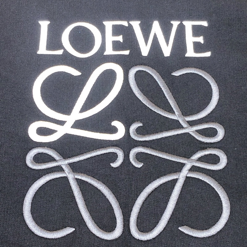 ロエベ LOEWE アナグラムロゴ刺繍スウェットシャツ H526Y24J07 ブラック コットン メンズ スウェット