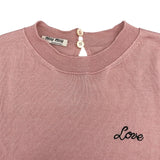 ミュウミュウ miu miu Love刺繡ニットカットソー MML140 ピンク ウール レディース カットソー