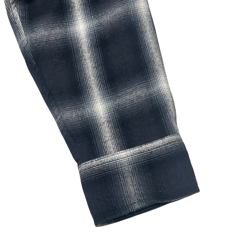 サンローラン SAINT LAURENT オンブレチェックフランネルシャツ 393703 XL グレー×ブラック コットン/リヨセル レディース 長袖シャツ