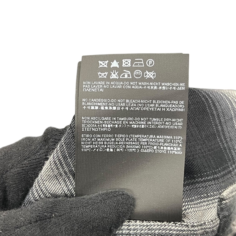 サンローラン SAINT LAURENT オンブレチェックフランネルシャツ 393703 XL グレー×ブラック コットン/リヨセル レディース 長袖シャツ