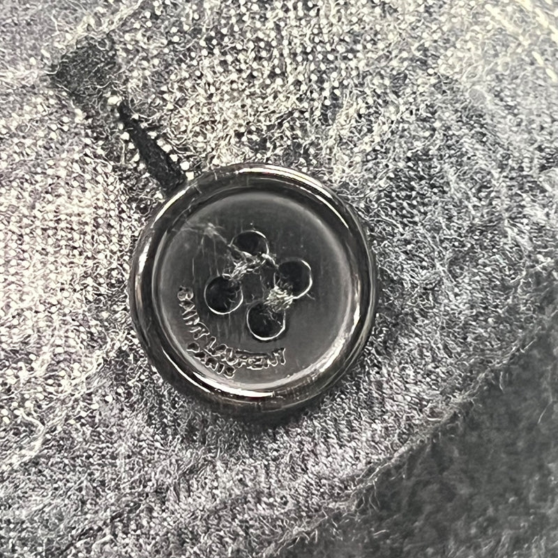 サンローラン SAINT LAURENT オンブレチェックフランネルシャツ 393703 XL グレー×ブラック コットン/リヨセル レディース 長袖シャツ