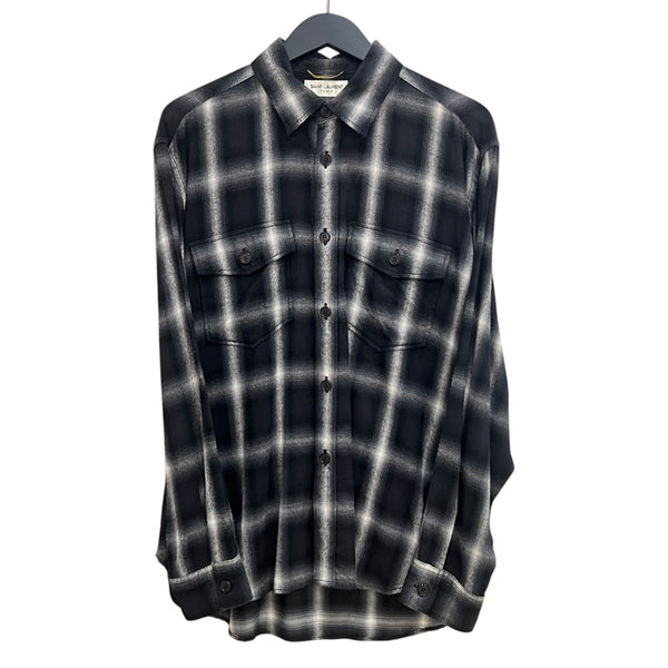 最新入荷商品一覧 | サンローラン SAINT LAURENT オンブレチェックフランネルシャツ シャツ+ブラウス(長袖+七分)