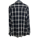 サンローラン SAINT LAURENT オンブレチェックフランネルシャツ 393703 XL グレー×ブラック コットン/リヨセル レディース 長袖シャツ