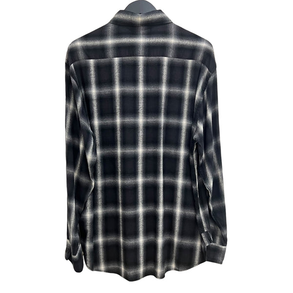 サンローラン SAINT LAURENT オンブレチェックフランネルシャツ 393703 XL グレー×ブラック コットン/リヨセル レディース 長袖シャツ