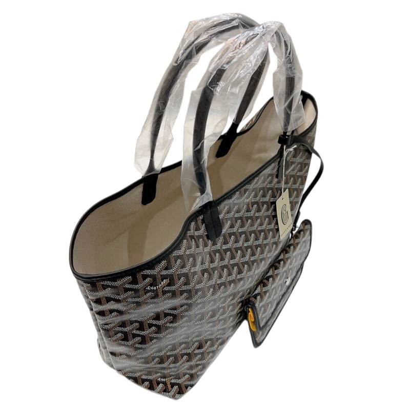 ゴヤール GOYARD サンルイPM ゴヤールディンキャンバス ユニセックス トートバッグ　ブラック