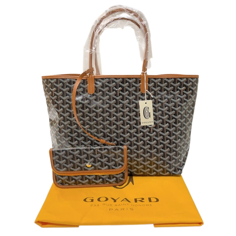 ゴヤール GOYARD サンルイPM ブラック　ナチュラル ゴヤールディンキャンバス ユニセックス トートバッグ