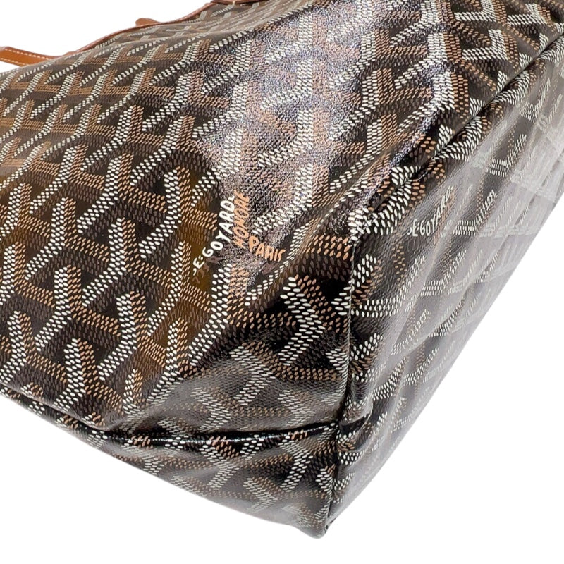 ゴヤール GOYARD サンルイPM ブラック　ナチュラル ゴヤールディンキャンバス ユニセックス トートバッグ