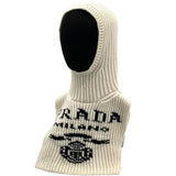プラダ PRADA ロゴ カシミヤバラクラバ アイボリー カシミヤ レディース その他ファッション雑貨
