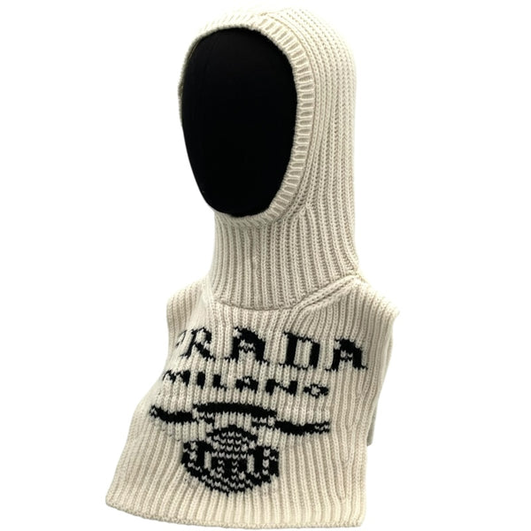 プラダ PRADA ロゴ カシミヤバラクラバ アイボリー カシミヤ レディース その他ファッション雑貨
