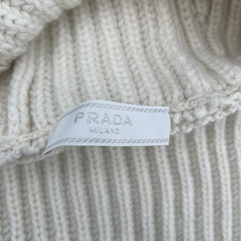 プラダ PRADA ロゴ カシミヤバラクラバ アイボリー カシミヤ レディース その他ファッション雑貨