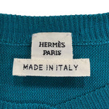 エルメス HERMES ツイルレーヌシルクニットカーディガン ブルー レディース カーディガン