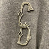 クリスチャン・ディオール Christian Dior パールCDロゴカシミヤニットセーター 343M640AT721 グレー カシミヤ メンズ セーター