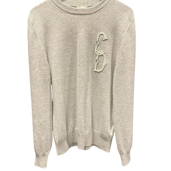 クリスチャン・ディオール Christian Dior パールCDロゴカシミヤニットセーター 343M640AT721 グレー カシミヤ メンズ セーター