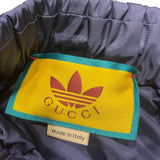 グッチ GUCCI x ADIDAS スリーストライプスナイロントラックパンツ ブルー ナイロン メンズ パンツ