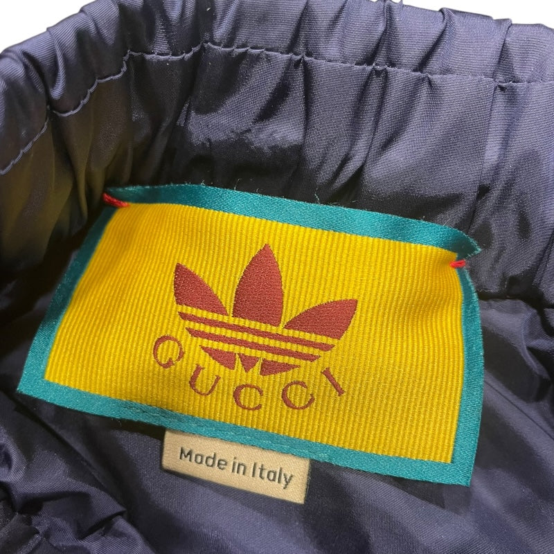 グッチ GUCCI x ADIDAS スリーストライプスナイロントラックパンツ ブルー ナイロン メンズ パンツ
