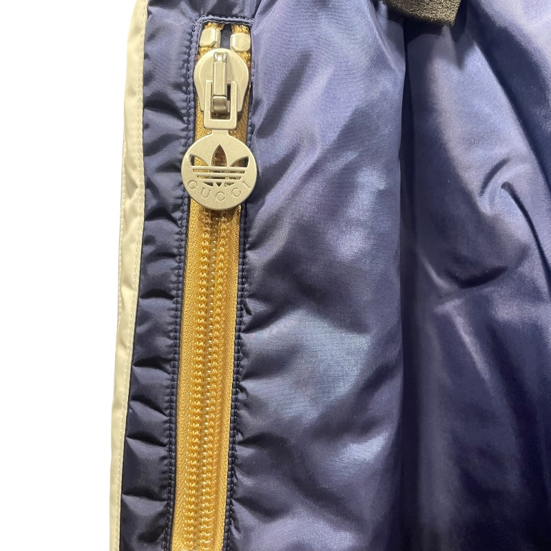 グッチ GUCCI x ADIDAS スリーストライプスナイロントラックパンツ ブルー ナイロン メンズ パンツ