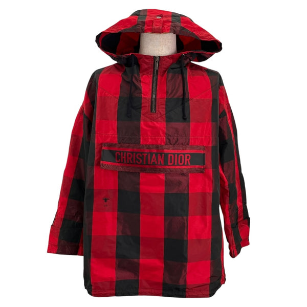 クリスチャン・ディオール Christian Dior ロゴブロックチェック ナイロンアノラックジャケット 957C03A2852 レッド ポリエステル メンズ その他アウター